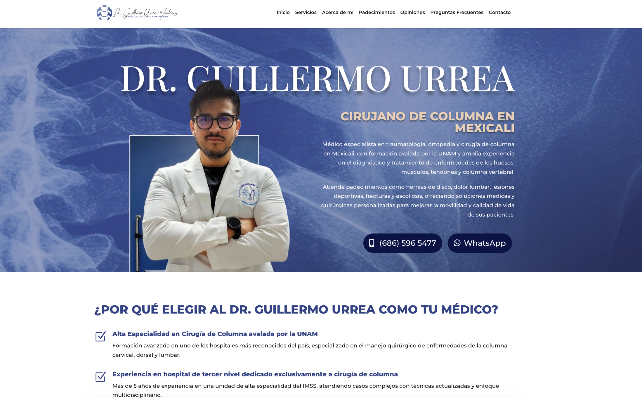 Sitio Web Dr Guillermo Urrea